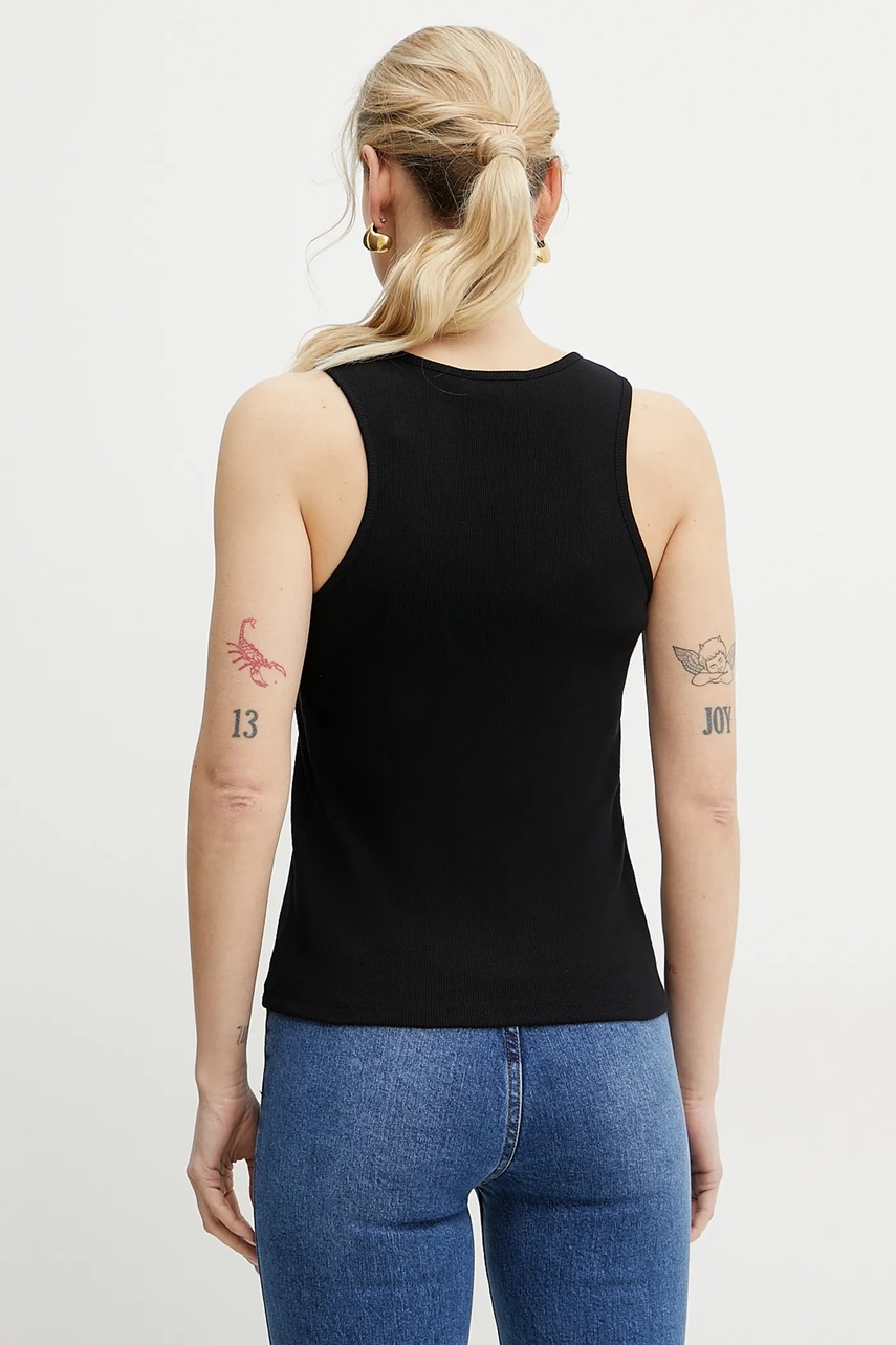 Βαμβακερό τοπ Twinset χρώμα: μαύρο, 251TT2400 φωτογραφία