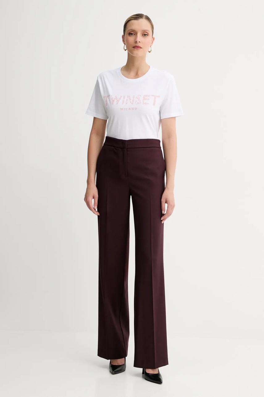 Хлопковая футболка Twinset женская цвет белый 251TT2042