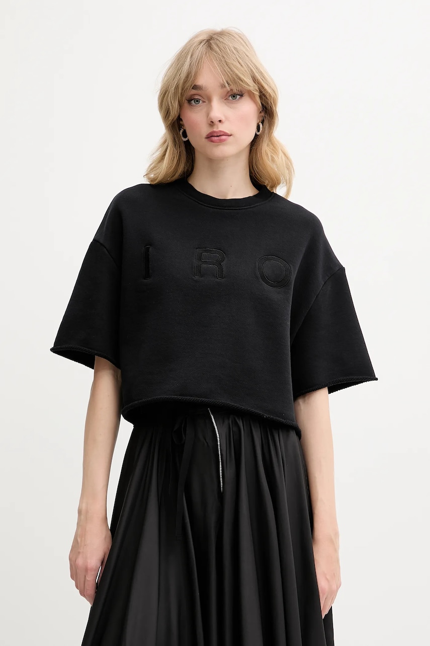 IRO tricou din bumbac culoarea negru, WF14OLINDA