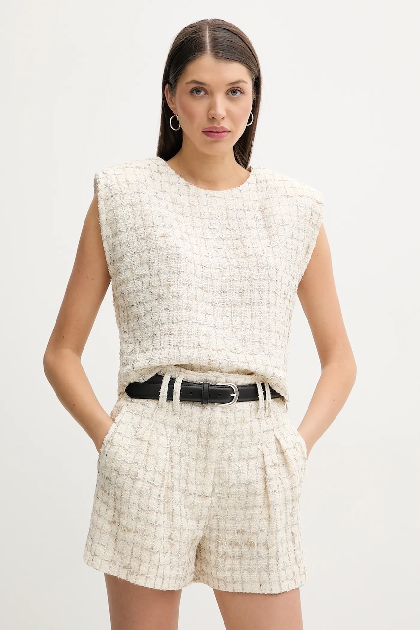 IRO bluza din amestec de in femei, culoarea bej, modelator, WP16XUNG IRO bluza din amestec de in femei, culoarea bej, modelator, WP16XUNG