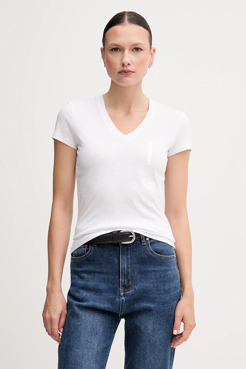 Armani Exchange tricou din bumbac culoarea alb, XW000529 AF10356