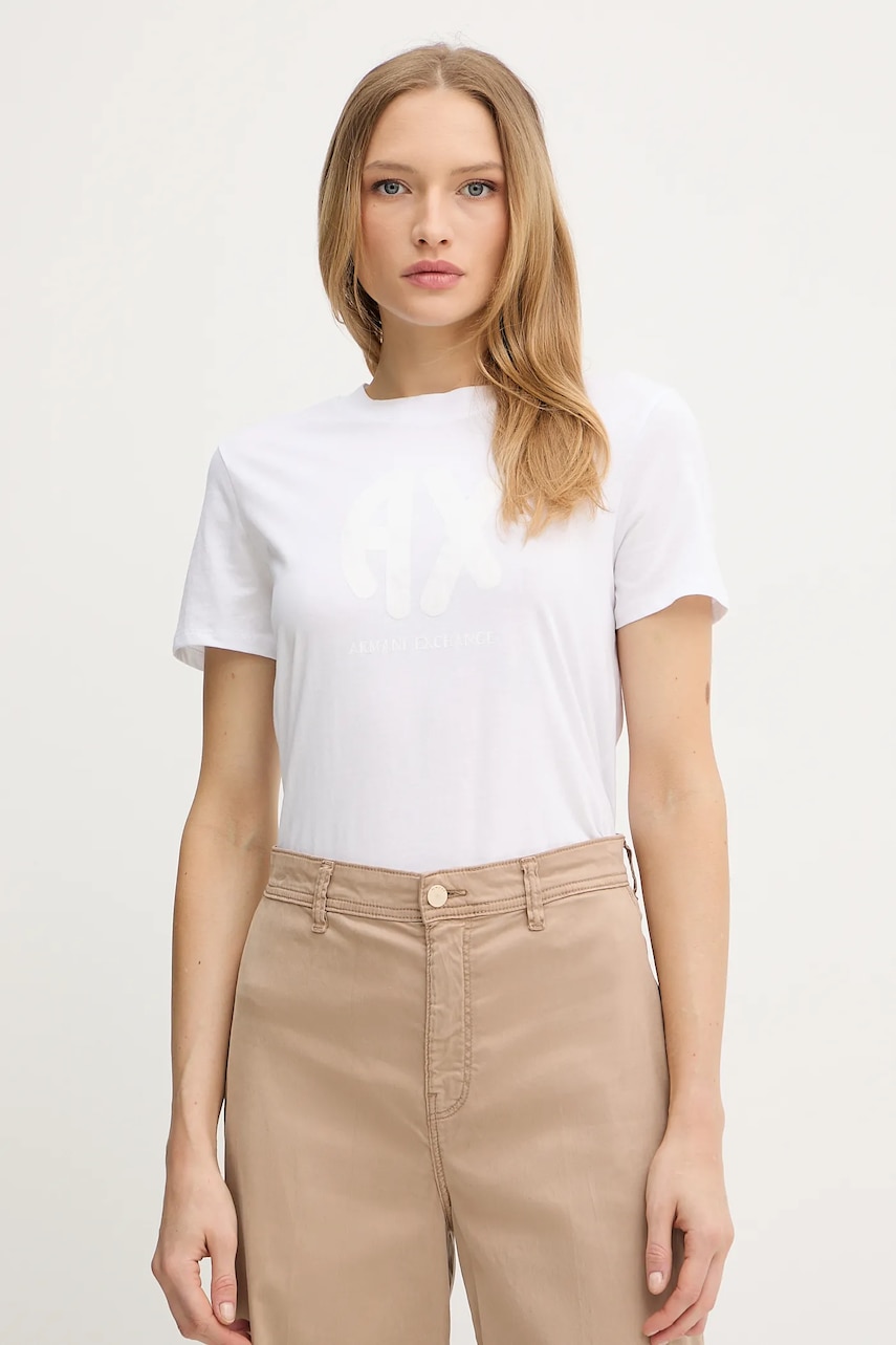 Armani Exchange tricou din bumbac culoarea alb, XW000548 AF10359