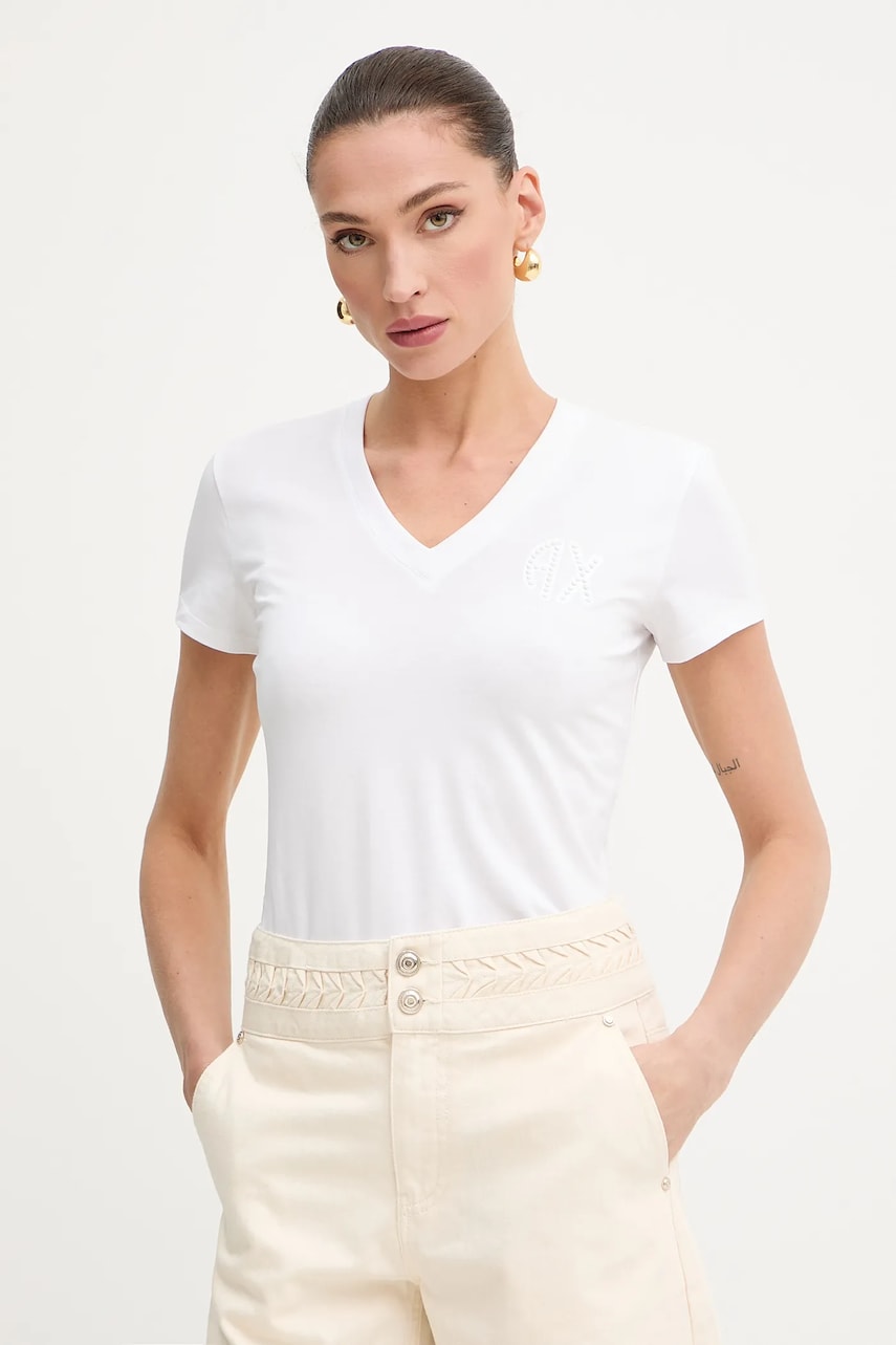 Levně Tričko Armani Exchange dámské, bílá barva, XW000606 AF10355