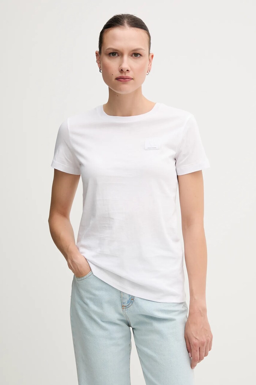 Armani Exchange tricou din bumbac culoarea alb, XW000831 AF10356