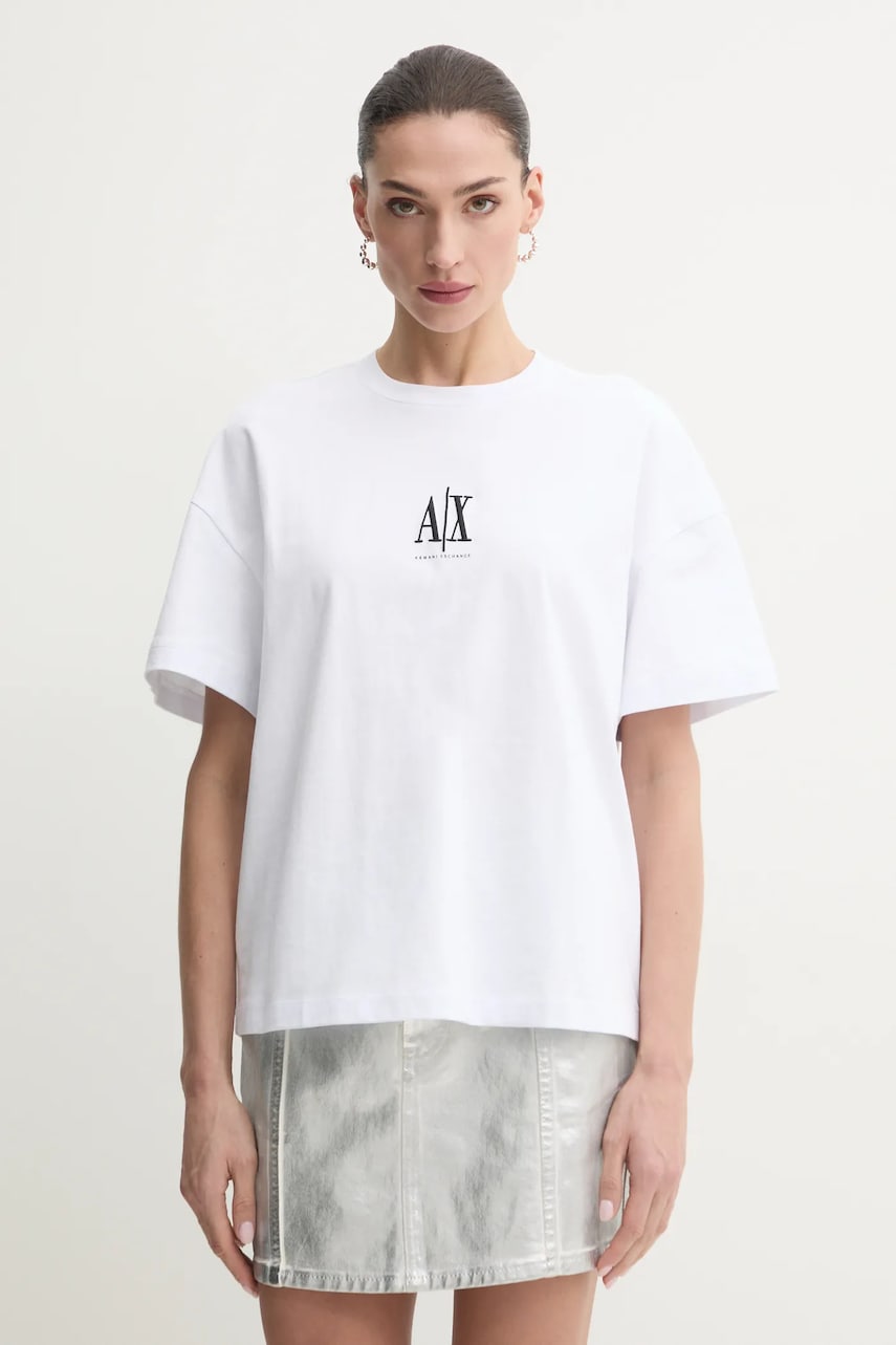 Levně Bavlněné tričko Armani Exchange bílá barva, XW001182 AF15085