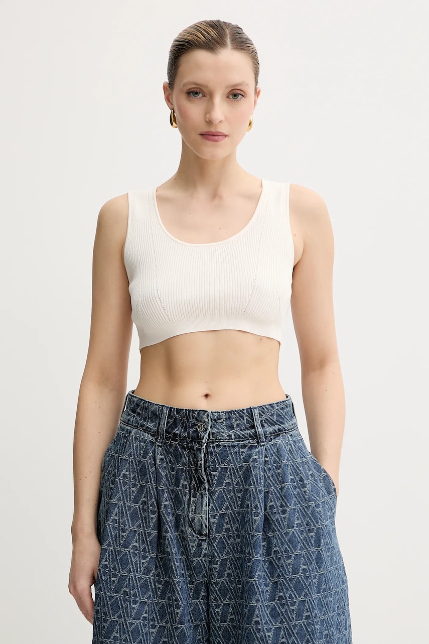 Armani Exchange top culoarea bej, XW000577 AF12740