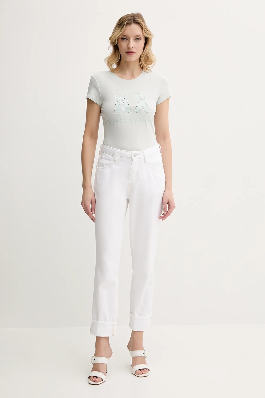 Футболка Armani Exchange цвет бирюзовый 8NYT86 Y8C7Z