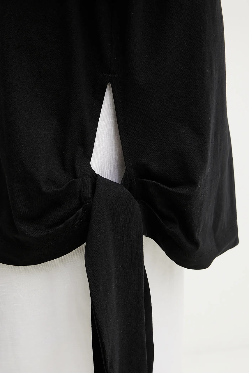 Βαμβακερό μπλουζάκι Liviana Conti γυναικείο, χρώμα: μαύρο, L5SW75 φωτογραφία