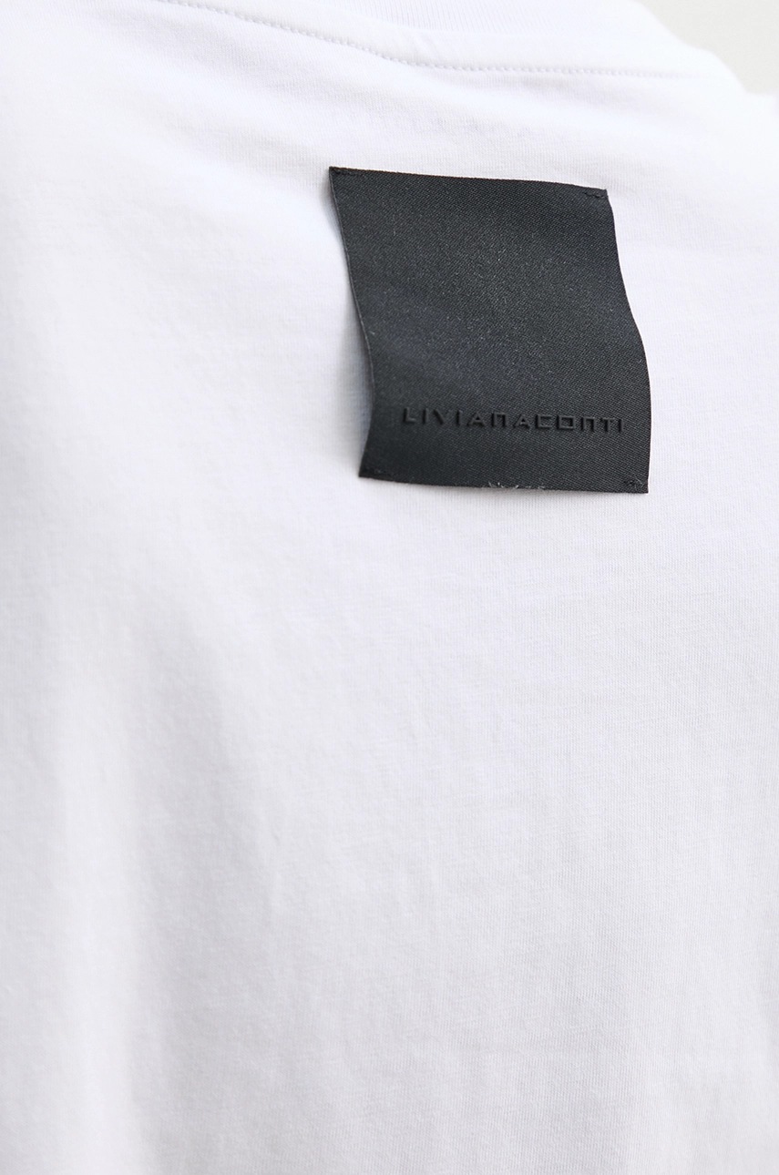 Βαμβακερό τοπ Liviana Conti χρώμα: άσπρο, F5SW60 φωτογραφία