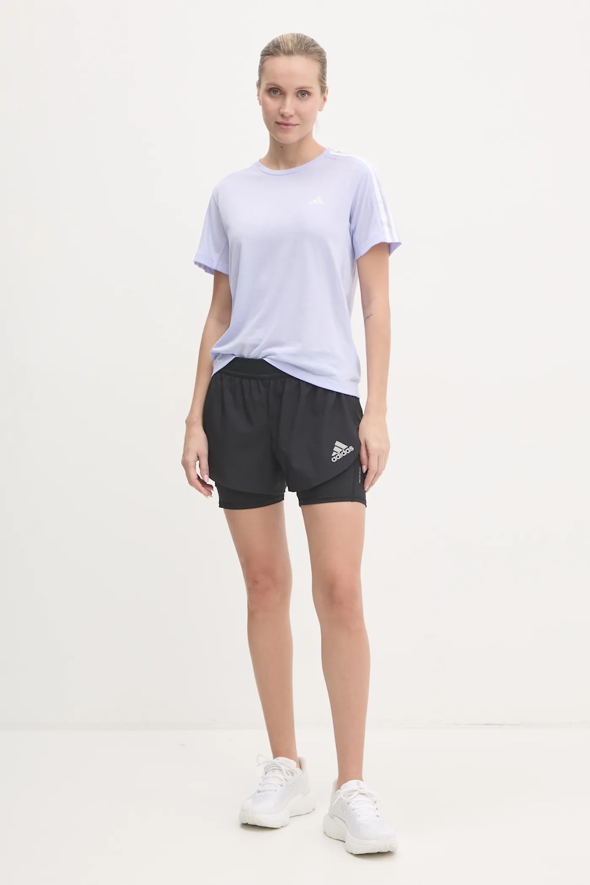 Футболка для бега adidas Performance Own The Run цвет фиолетовый JD2276 Футболка для бега adidas Performance Own The Run цвет фиолетовый JD2276