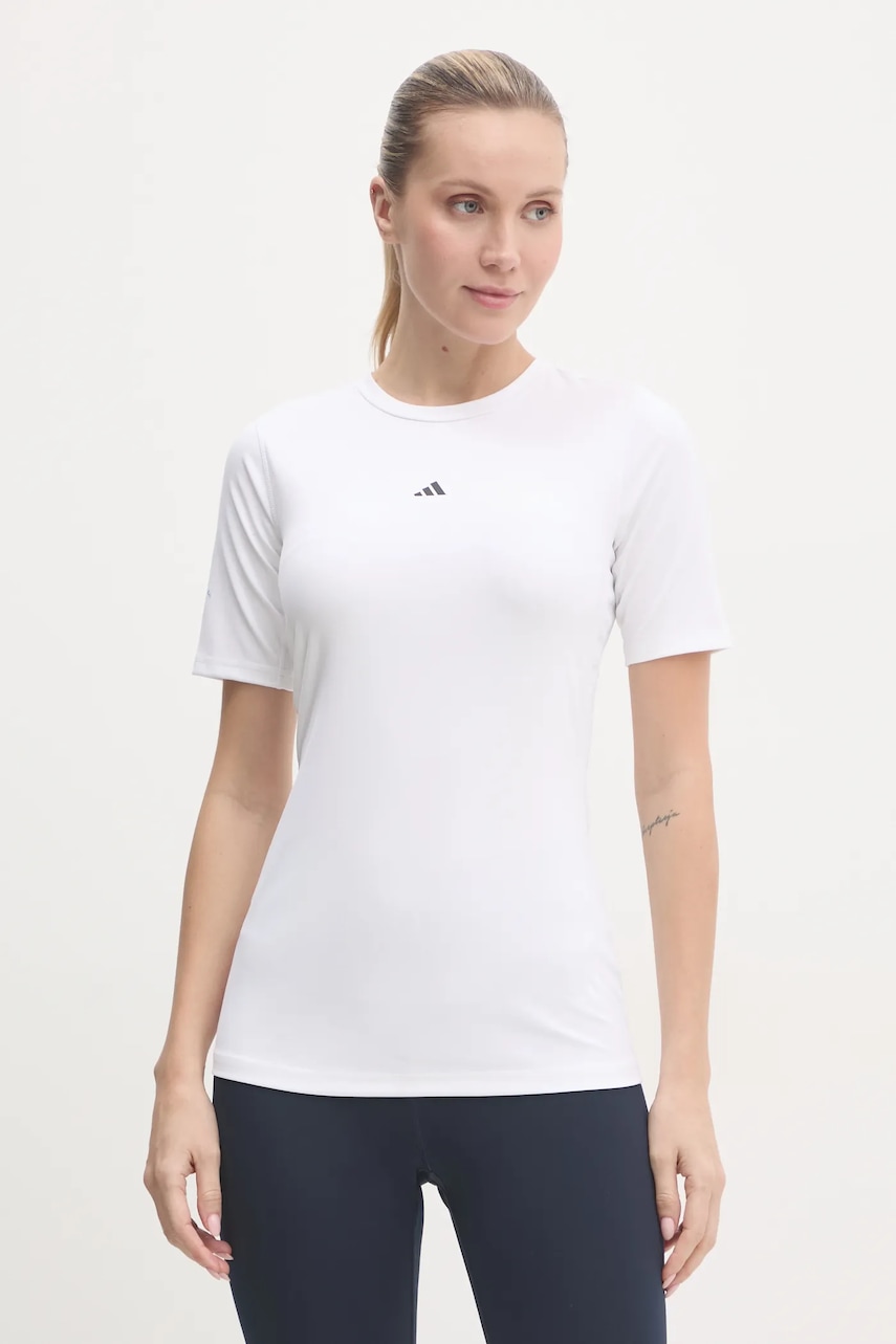 adidas Performance tricou de antrenament Techfit culoarea bej, IX3254