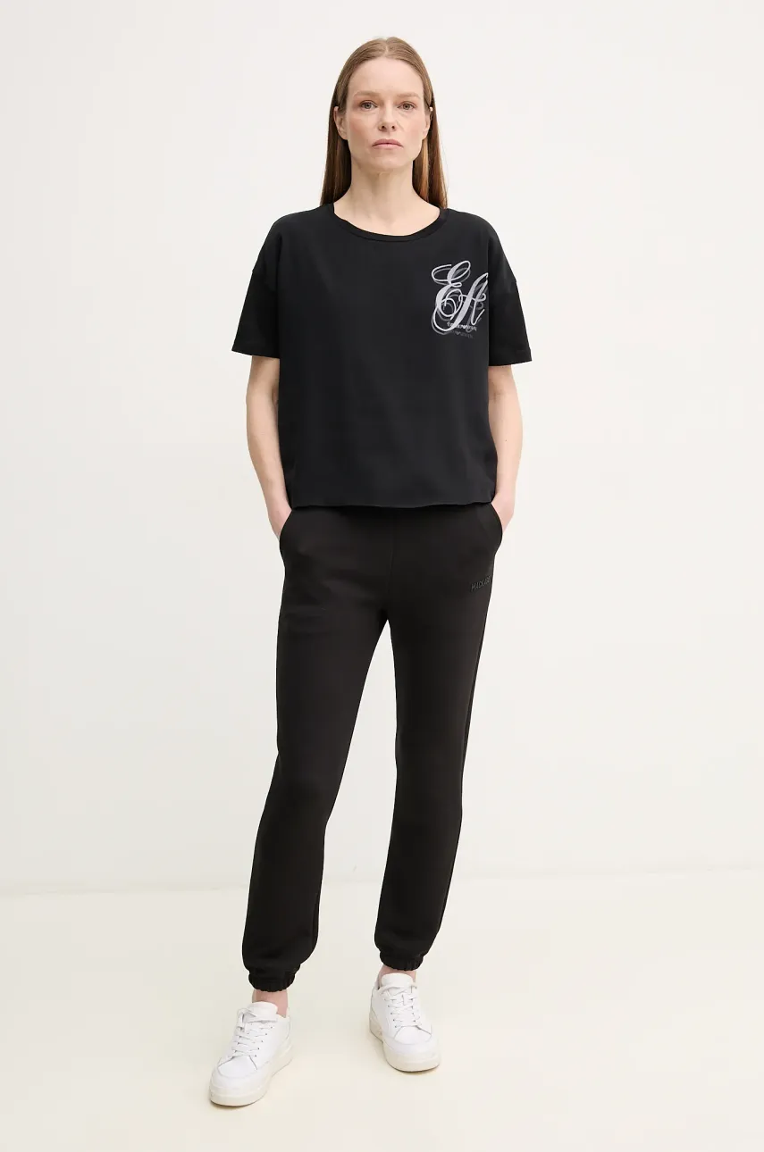 Футболка Emporio Armani женская цвет чёрный EW001529 AF12567 Футболка Emporio Armani женская цвет чёрный EW001529 AF12567