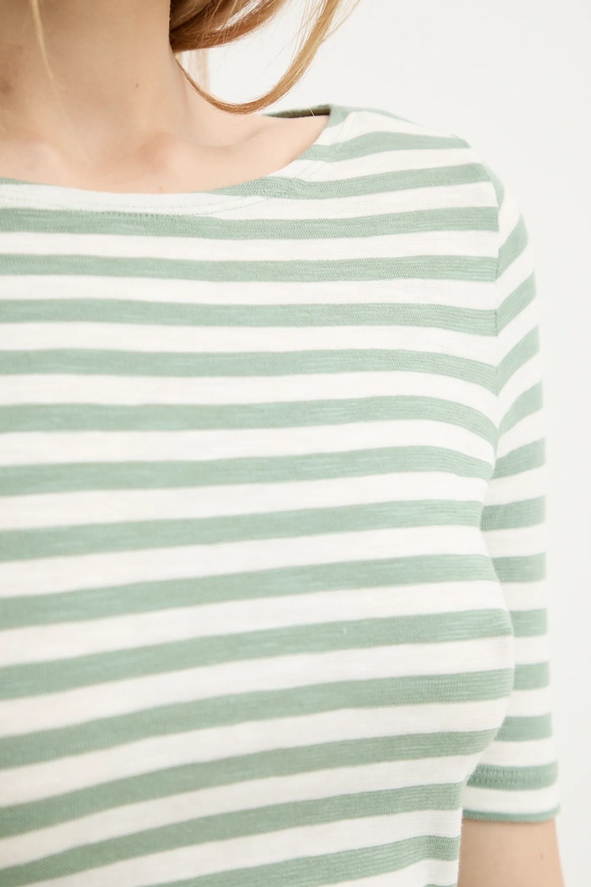 Βαμβακερό μπλουζάκι Marc O'Polo γυναικείο, χρώμα: πράσινο, 502219651333 φωτογραφία