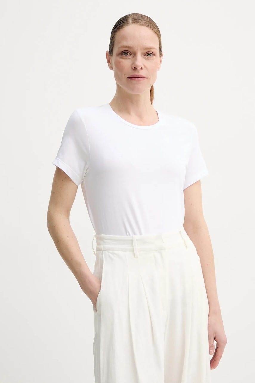 Marc O'Polo tricou femei, culoarea alb, 503200151095 Marc O'Polo tricou femei, culoarea alb, 503200151095