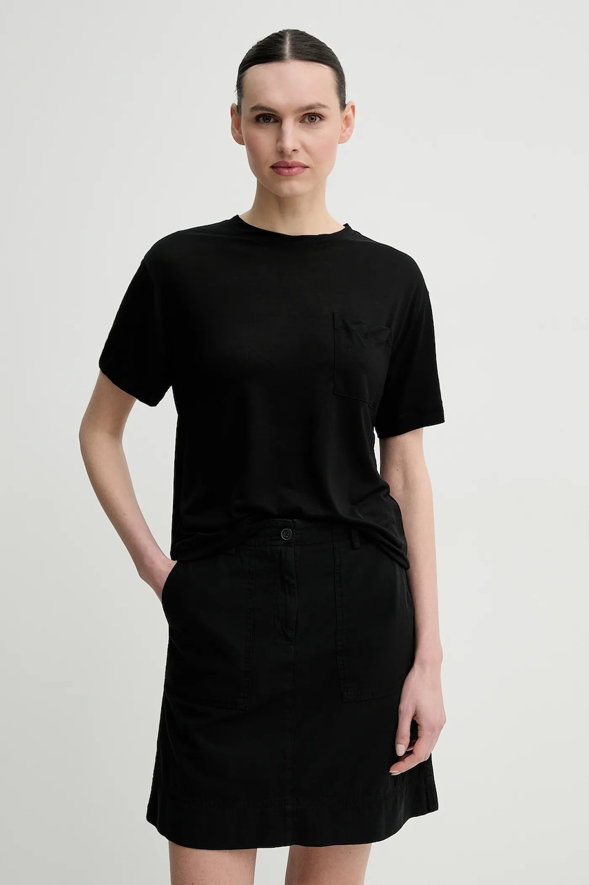 Marc O'Polo tricou femei, culoarea negru, 503202851049 Marc O'Polo tricou femei, culoarea negru, 503202851049