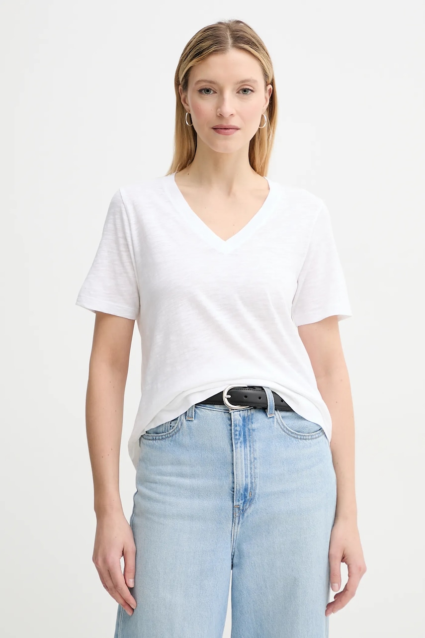 Marc O'Polo tricou femei, culoarea alb, 503212151381 Marc O'Polo tricou femei, culoarea alb, 503212151381