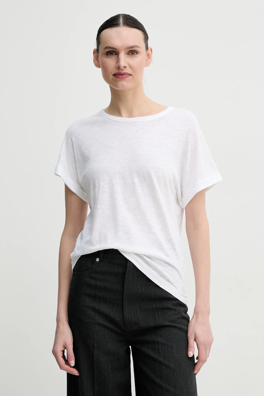 Marc O'Polo tricou femei, culoarea alb, 503212151387