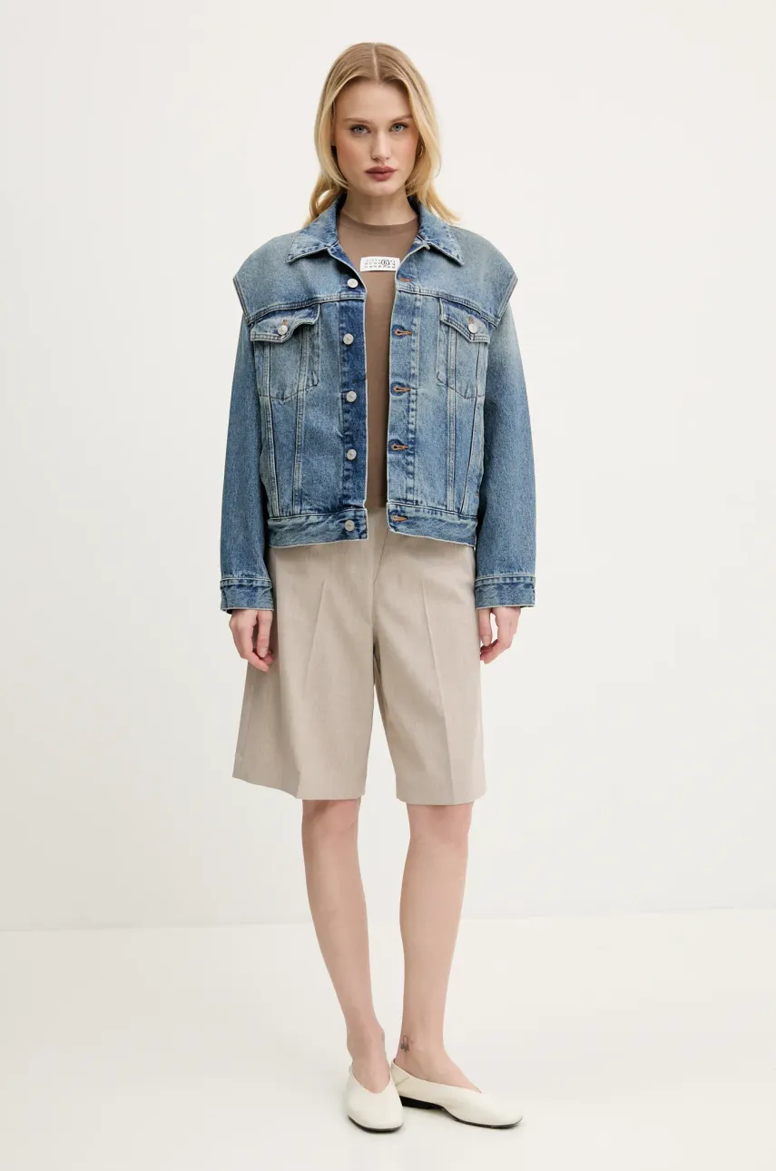 Хлопковая футболка MM6 Maison Margiela женская цвет коричневый S52GC0326 Хлопковая футболка MM6 Maison Margiela женская цвет коричневый S52GC0326