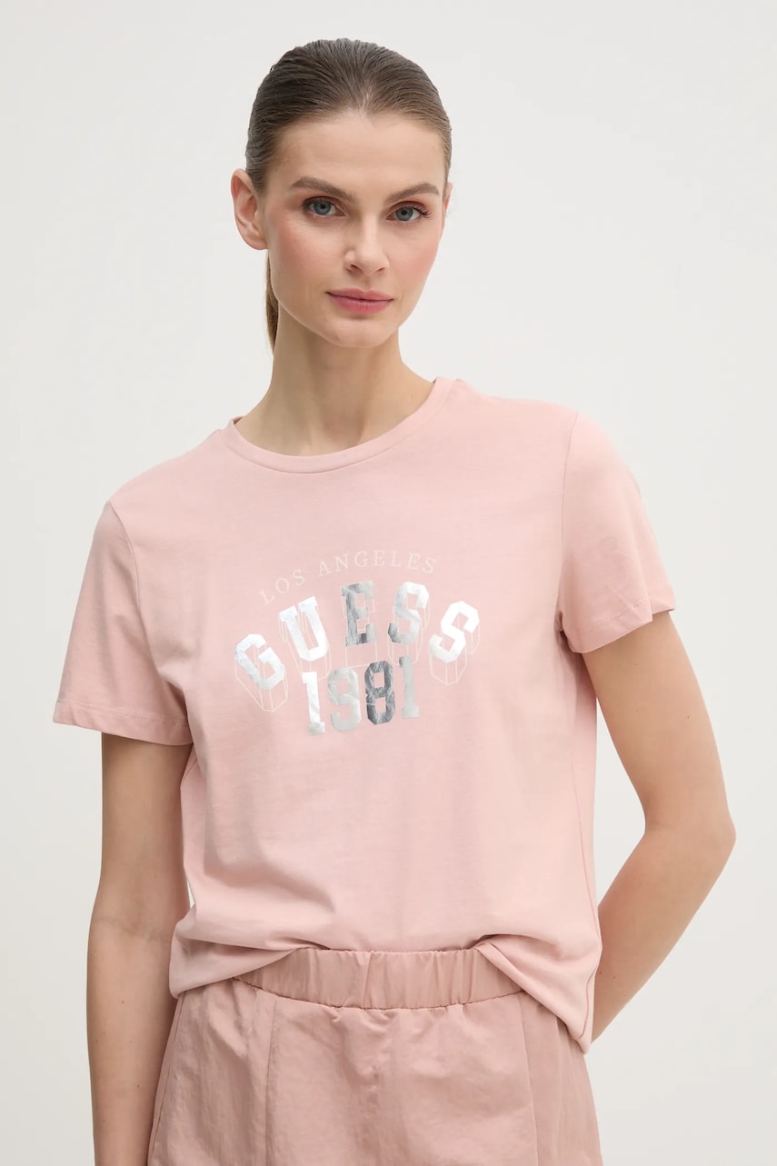 Levně Bavlněné tričko Guess MARTINA V5RI06 I3Z14