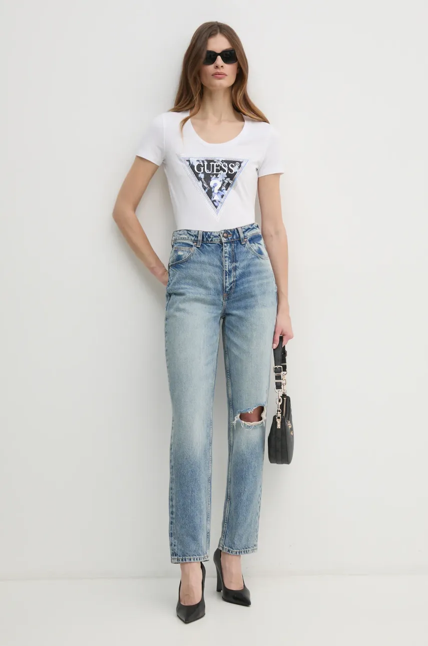 Футболка Guess женская цвет белый W5RI00 J1314 Футболка Guess женская цвет белый W5RI00 J1314