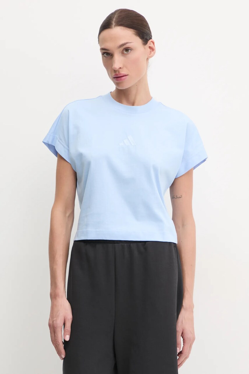 adidas tricou din bumbac ALL SZN femei, JJ1238 adidas tricou din bumbac ALL SZN femei, JJ1238