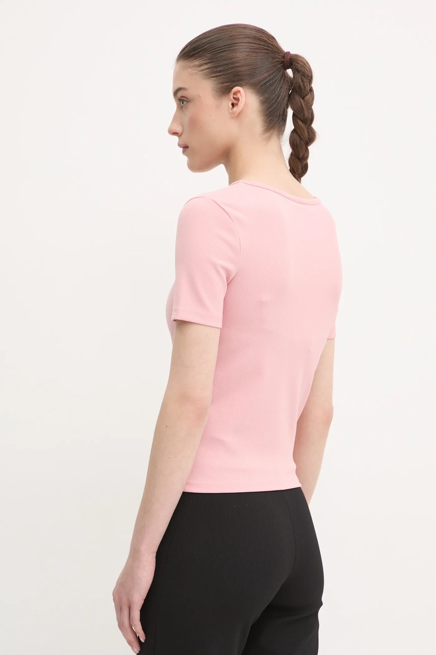 Μπλουζάκι Guess STEFFI χρώμα: ροζ, V5RI04 KCLH0 φωτογραφία