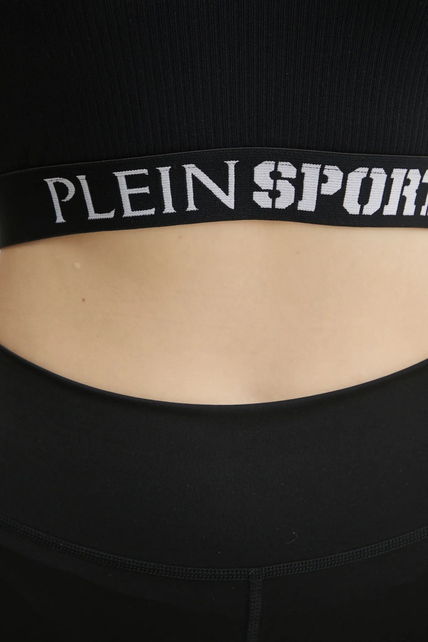 Top PLEIN SPORT χρώμα: μαύρο, SAEC WJU0084 STE003N φωτογραφία