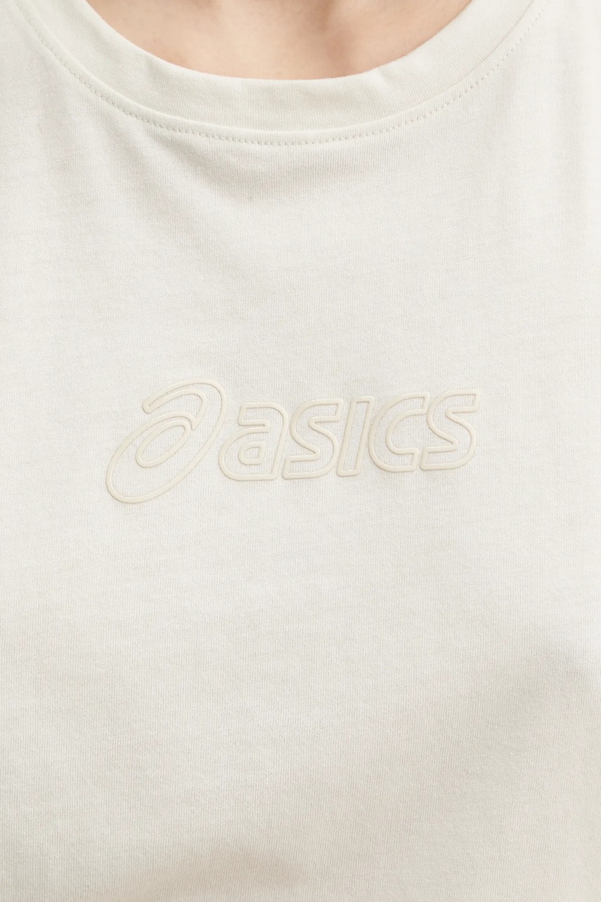 Τοπ προπόνησης Asics Logo χρώμα: μπεζ, 2032C942 φωτογραφία