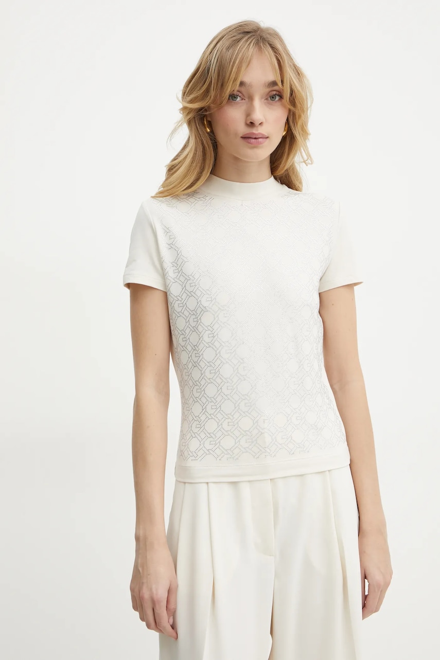 Levně Tričko Guess béžová barva, W5RI15 J1314