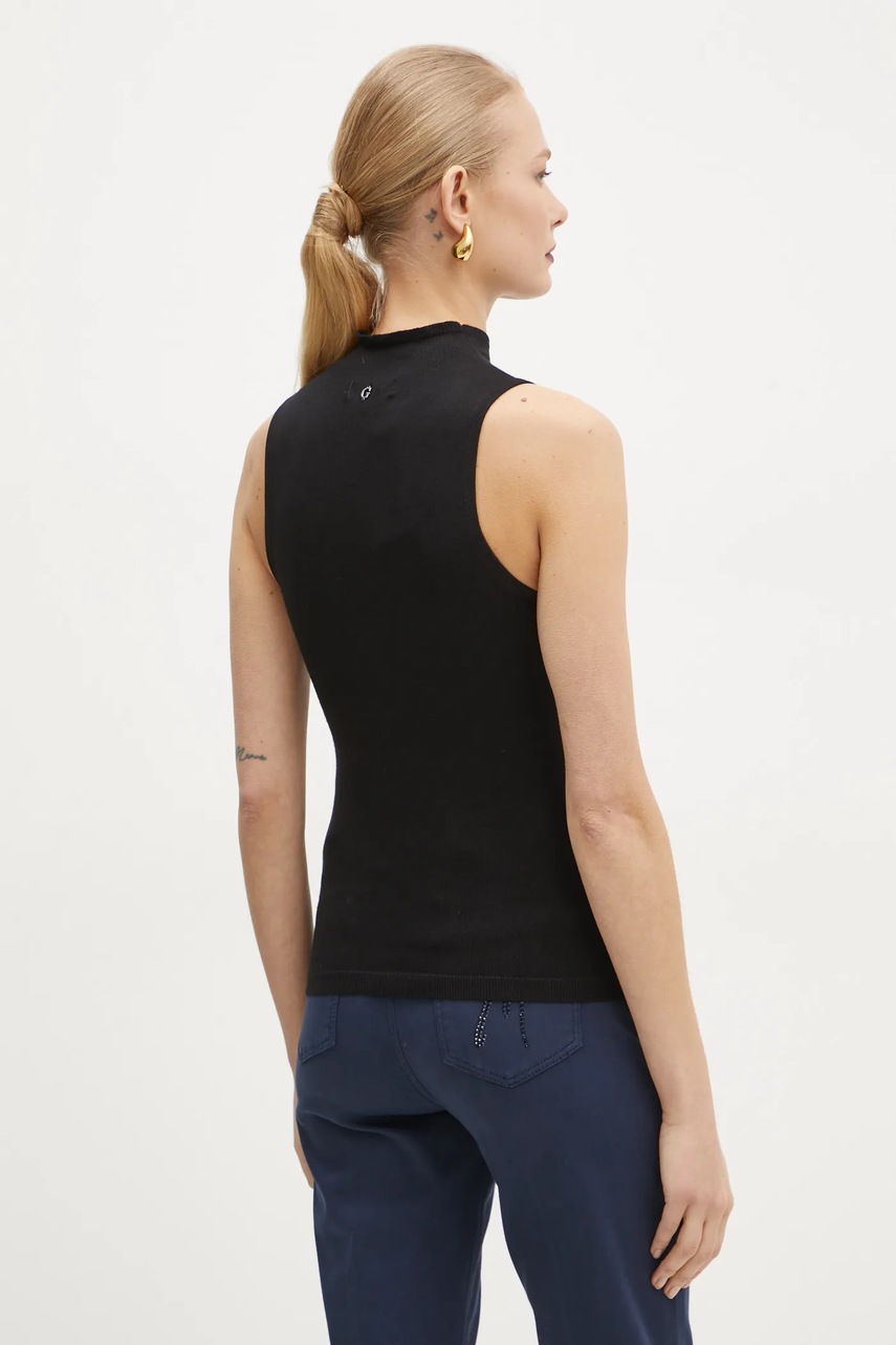 Γιλέκο Guess CALISTA χρώμα: μαύρο, W5RR33 Z2YK2 φωτογραφία