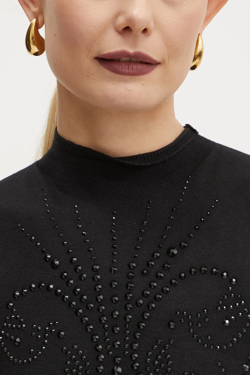 Γιλέκο Guess CALISTA χρώμα: μαύρο, W5RR33 Z2YK2 φωτογραφία