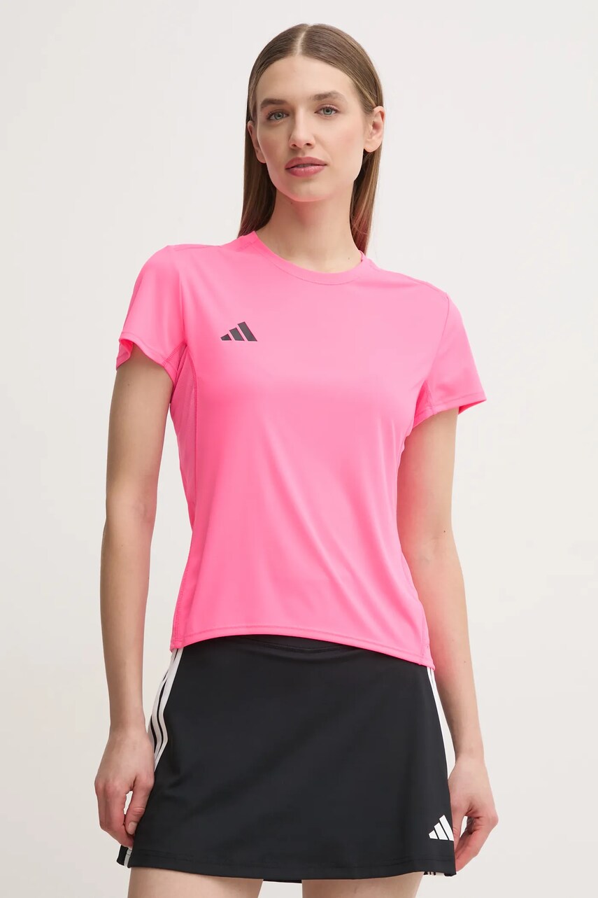 adidas Performance tricou de alergare Adizero Essentials culoarea roz, JF3497