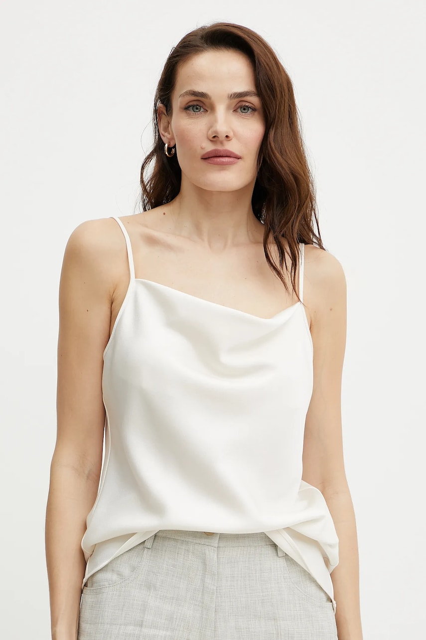 Marella bluza FRINGY femei, culoarea alb, uni, 2513161022200 Marella bluza FRINGY femei, culoarea alb, uni, 2513161022200