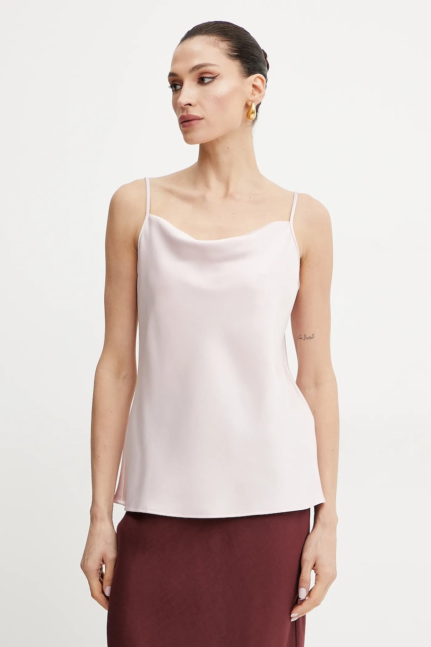 Marella bluza FRINGY femei, culoarea roz, uni, 2513161022200 Marella bluza FRINGY femei, culoarea roz, uni, 2513161022200