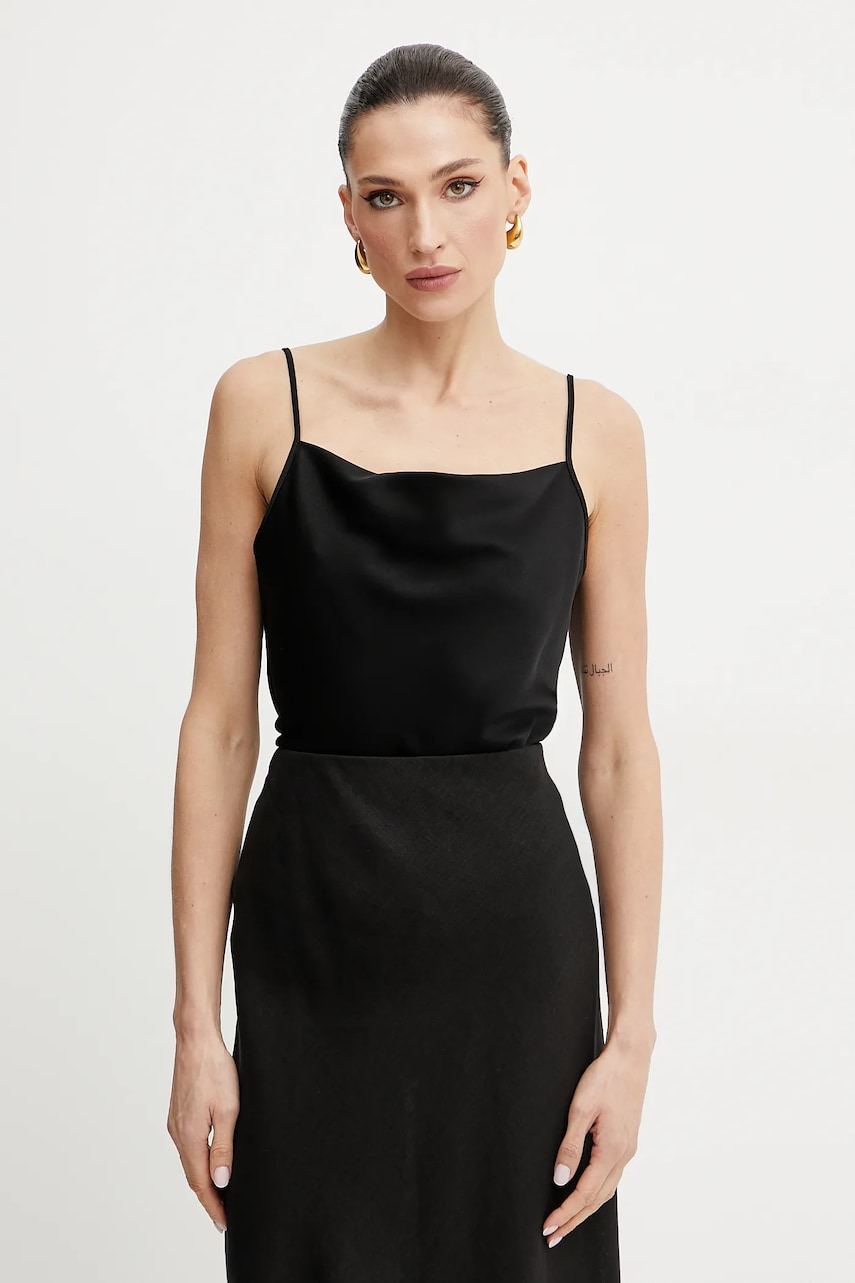 Marella bluza FRINGY femei, culoarea negru, uni, 2513161022200 Marella bluza FRINGY femei, culoarea negru, uni, 2513161022200
