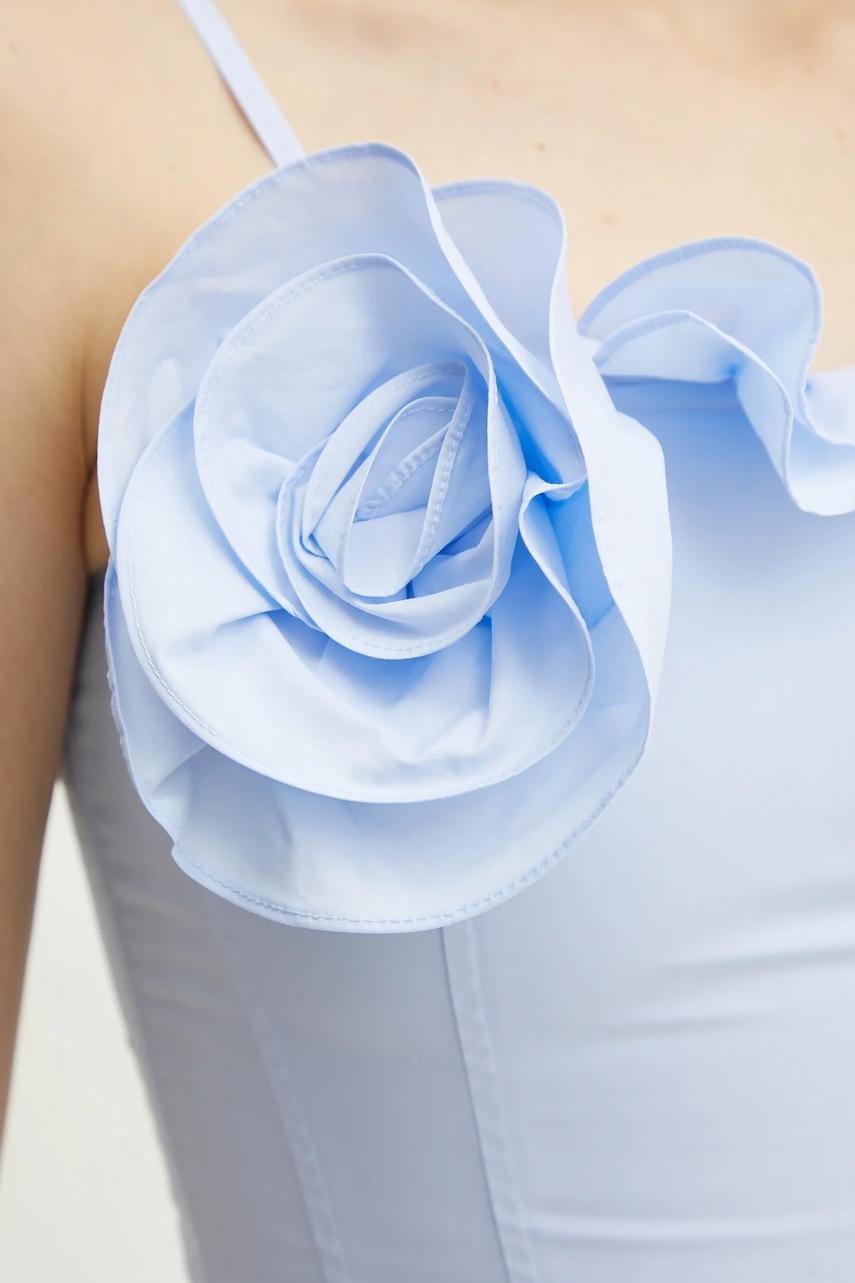 Βαμβακερή μπλούζα Marella ELLENO γυναικεία, χρώμα: μπλε, 2513161031200 φωτογραφία