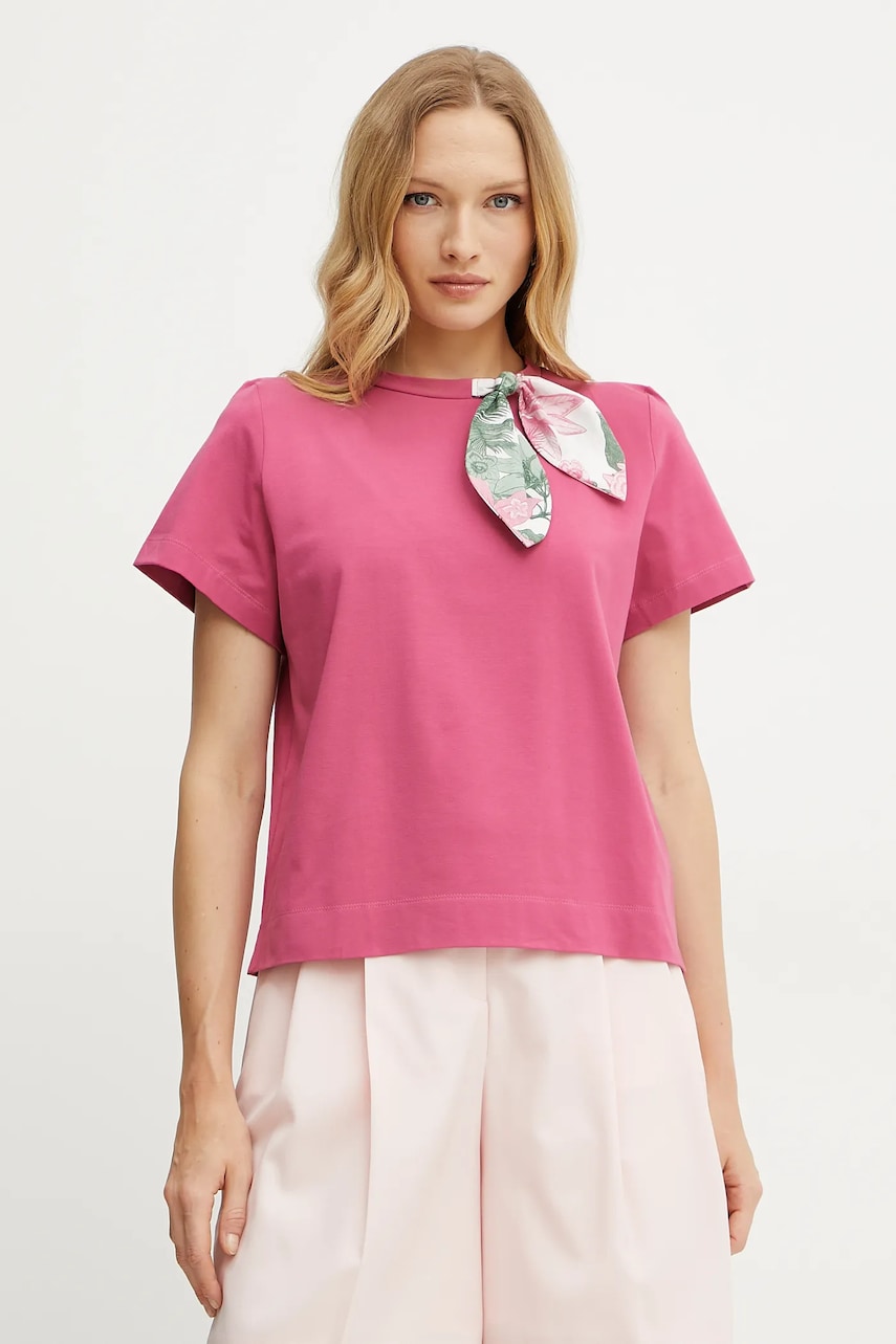 Marella tricou Emme by Marella femei, culoarea roz, 2515971022200