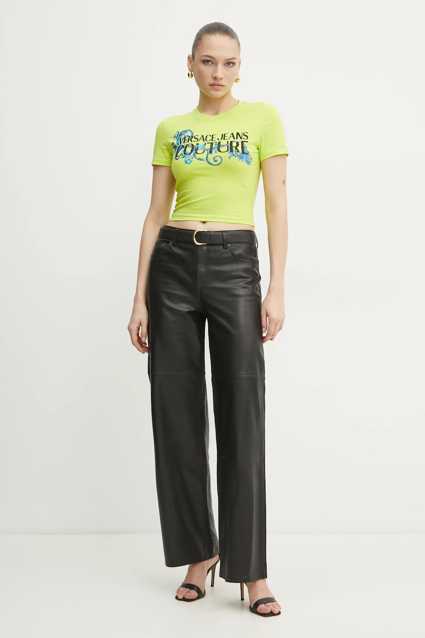 Футболка Versace Jeans Couture женская цвет зелёный 78HAHC05 CJ02C Футболка Versace Jeans Couture женская цвет зелёный 78HAHC05 CJ02C