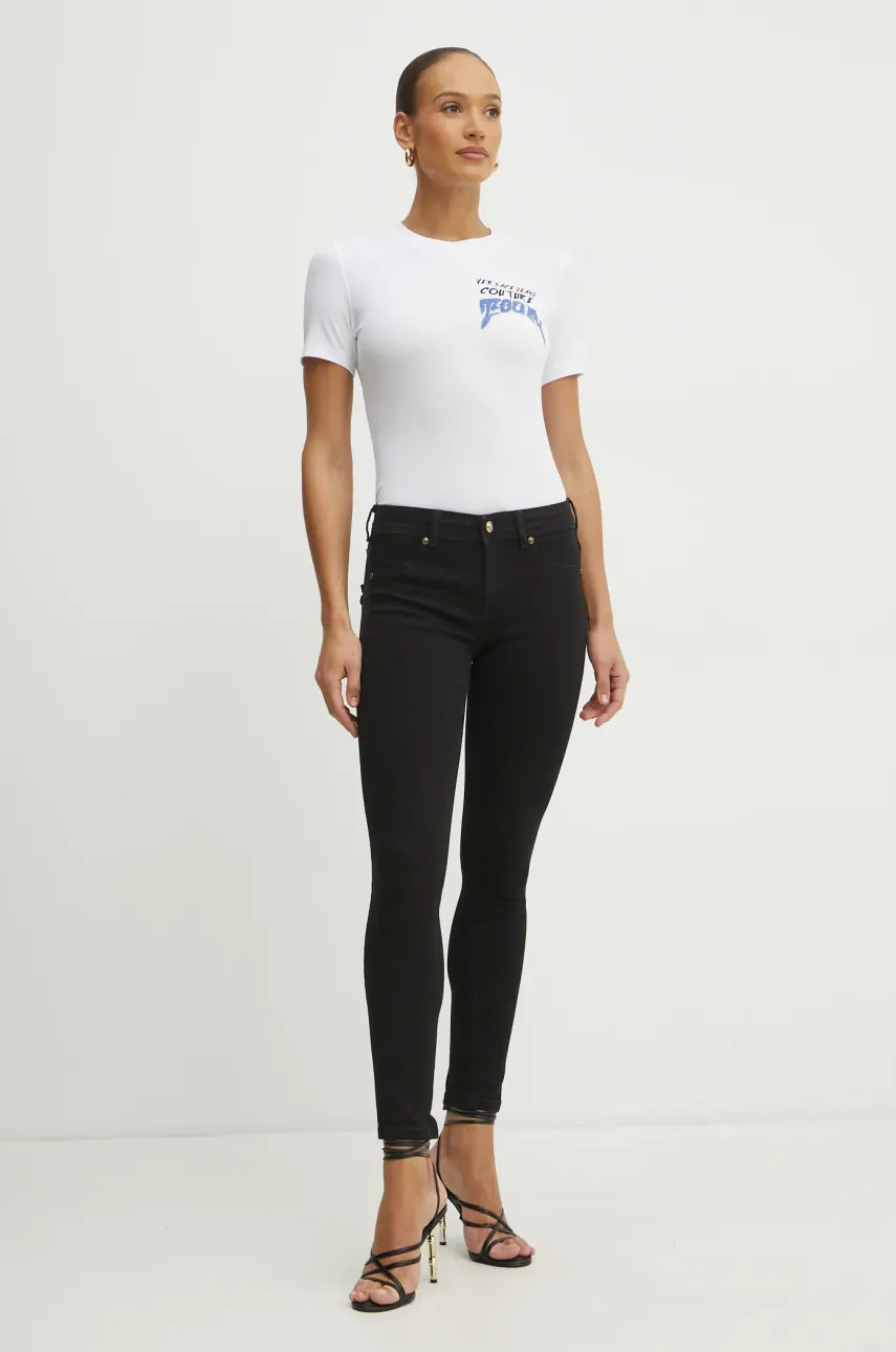Футболка Versace Jeans Couture женская цвет белый 78HAHC07 CJ02C Футболка Versace Jeans Couture женская цвет белый 78HAHC07 CJ02C