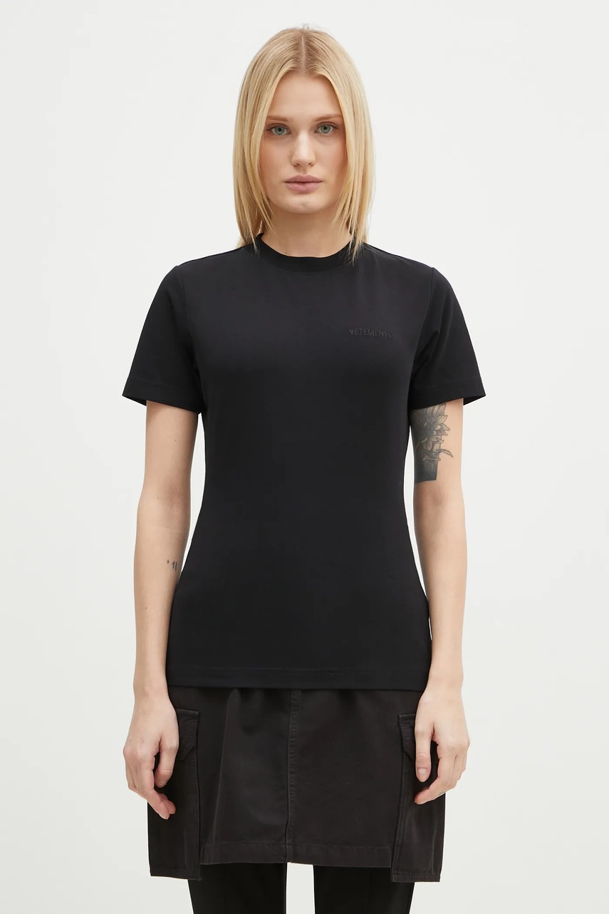 VETEMENTS t-shirt Embroidered Logo Fitted Hourglass