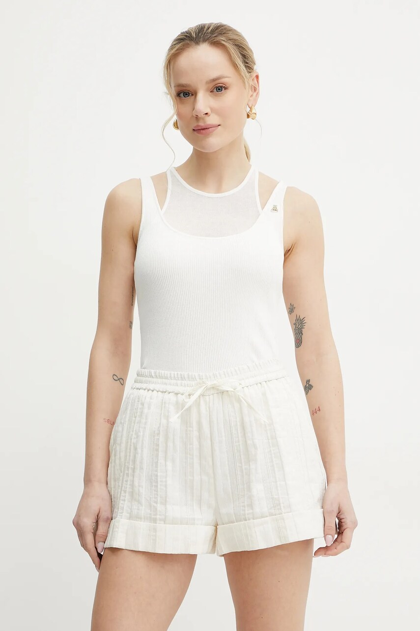 Levně Halenka Patrizia Pepe dámská, béžová barva, hladká, 2K0307 K258