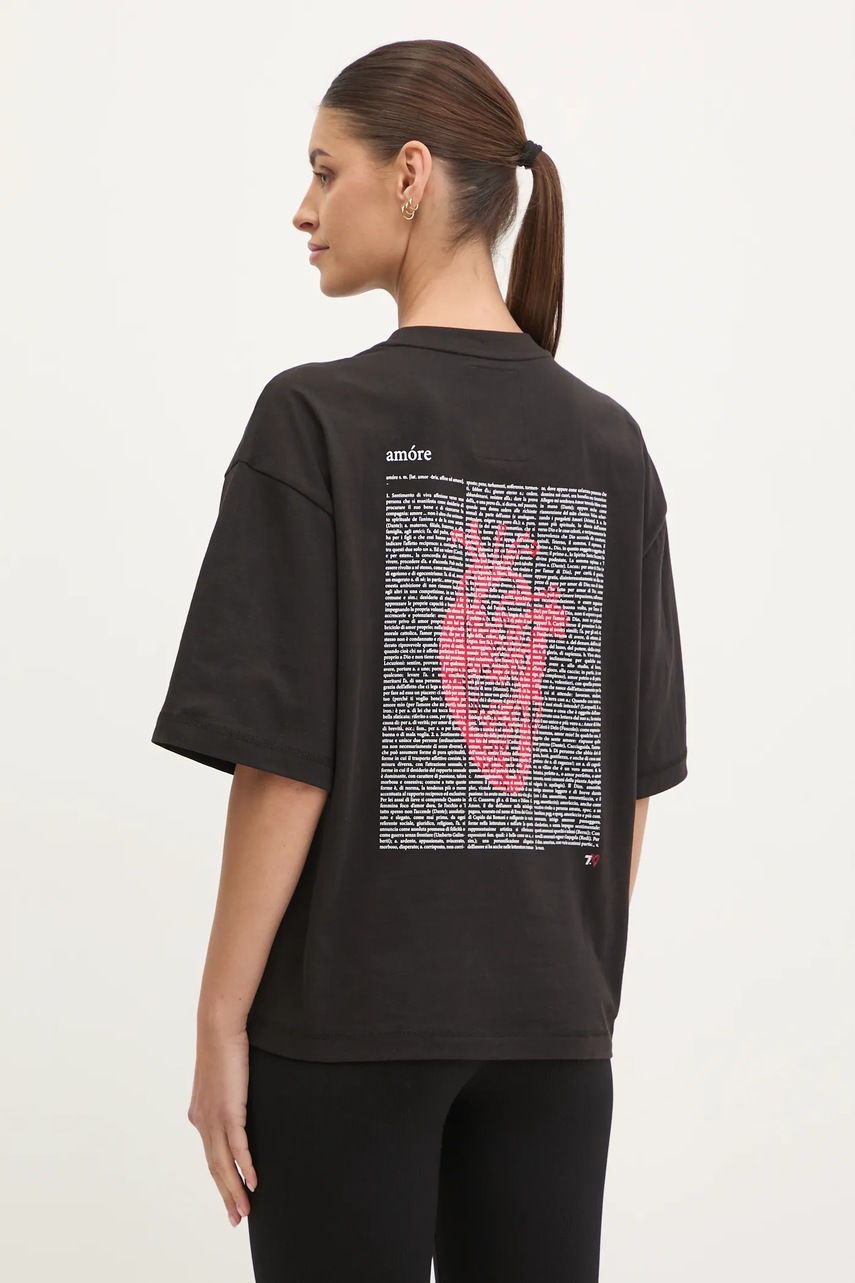 EA7 Emporio Armani tricou din bumbac femei, culoarea negru, AF13243.7X000036
