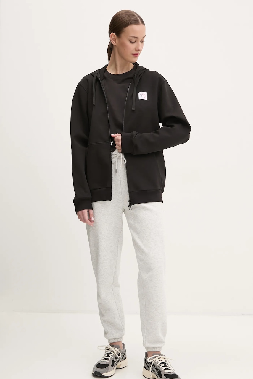 Хлопковая футболка EA7 Emporio Armani женская цвет чёрный AF13243.7X000032 Хлопковая футболка EA7 Emporio Armani женская цвет чёрный AF13243.7X000032