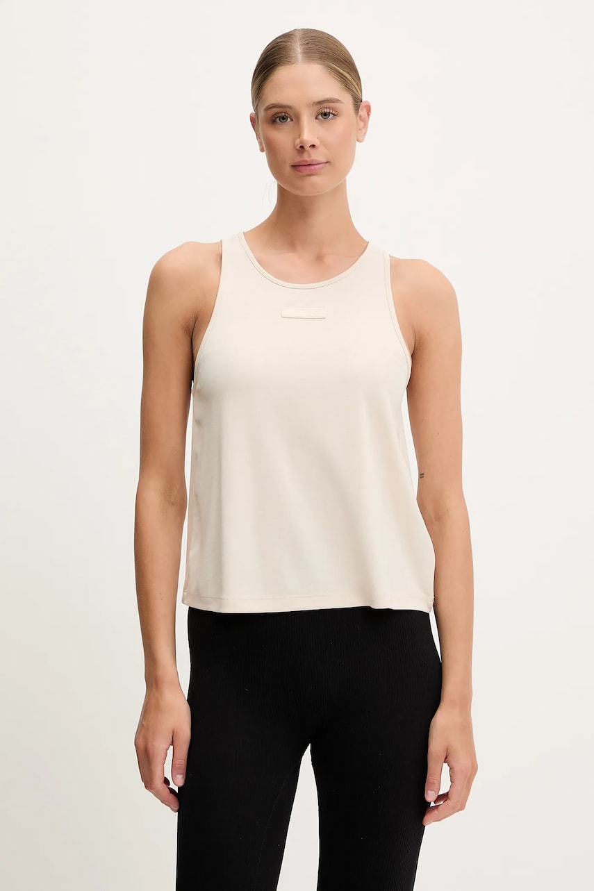 Levně Tréninkový top EA7 Emporio Armani béžová barva, AF12956.7W000251