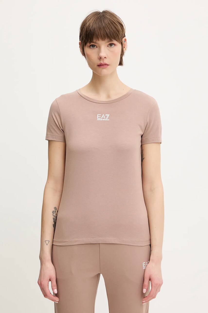 EA7 Emporio Armani tricou culoarea maro, AF12115.7W000072
