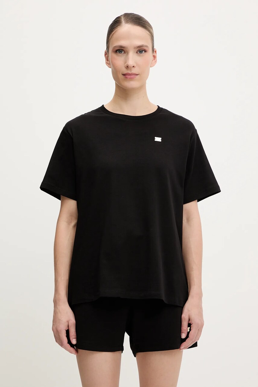 Levně Tričko EA7 Emporio Armani dámské, černá barva, AF10373.7W000028