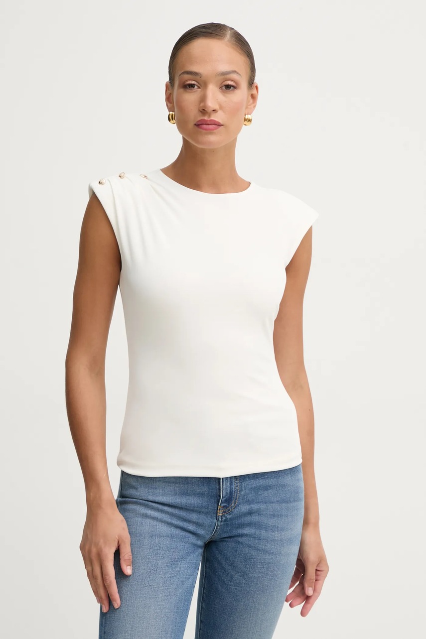 

Блуза Marciano Guess REMI в бежово с апликация 5RGP07 6263A, Бежов