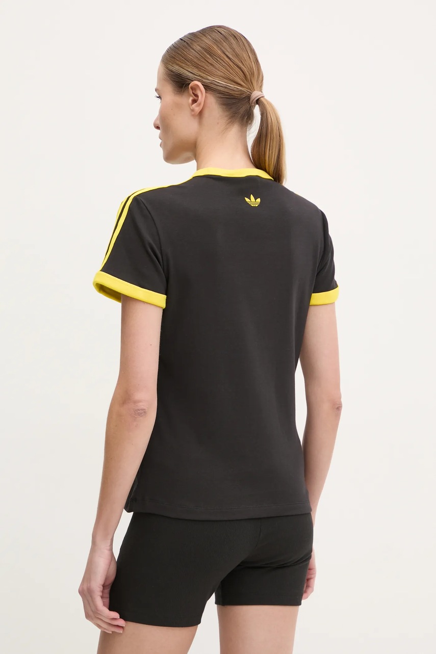 Μπλουζάκι adidas Originals X Smiley χρώμα: μαύρο, JD2738 φωτογραφία