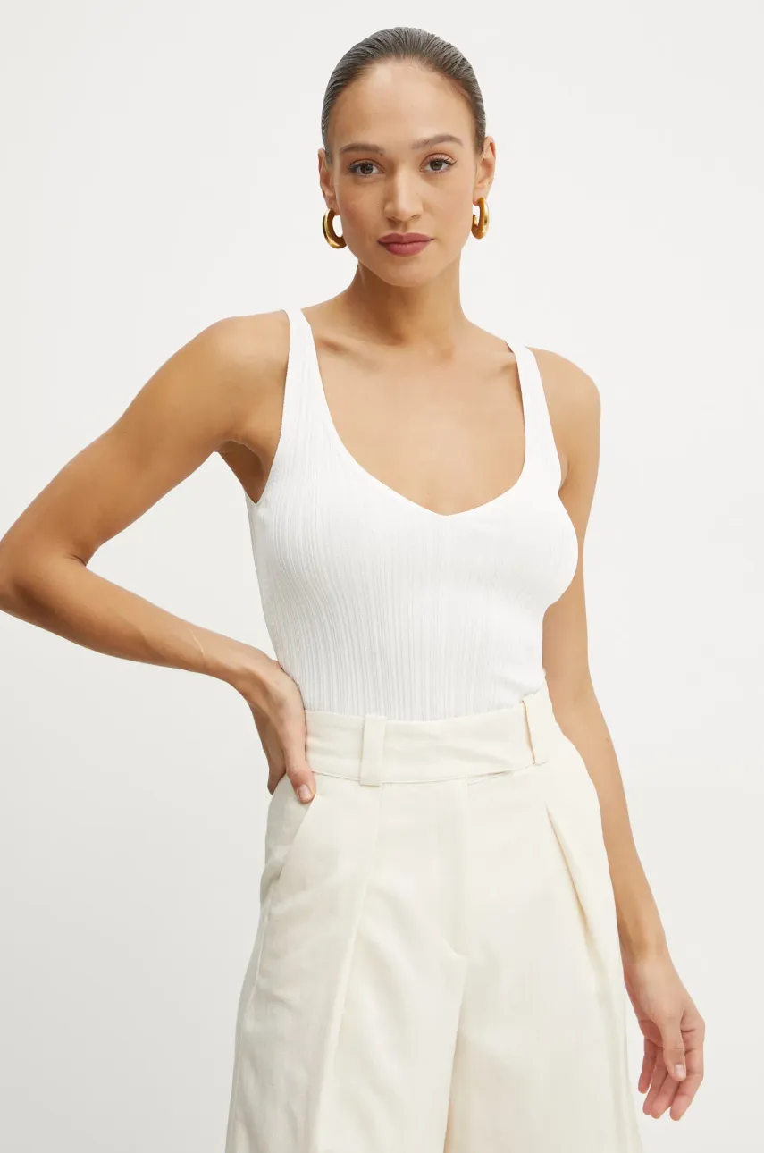 Ivy Oak top femei, culoarea bej, IO113137