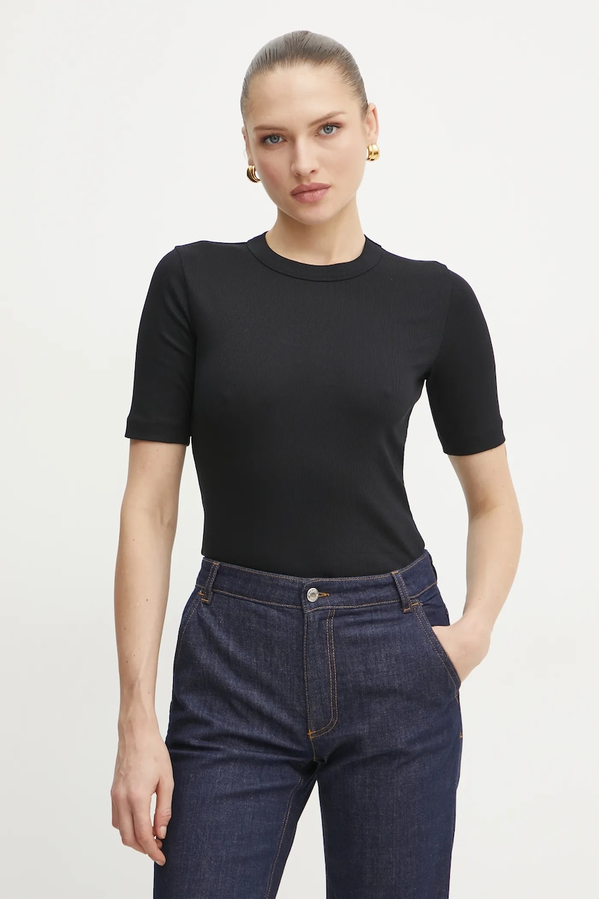 Ivy Oak tricou din bumbac femei, culoarea negru, IO1100X2351
